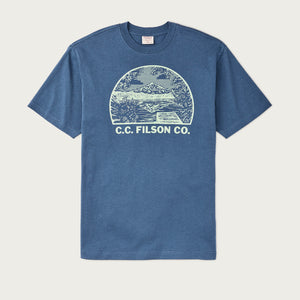 Frontier graphic t-shirt by Filson | Light blue / mountai (Blue)