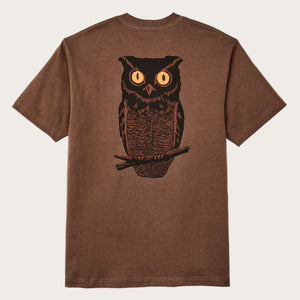 Frontier graphic t-shirt by Filson | Partridge / hoot (Brown)