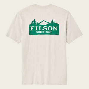 Frontier logo t-shirt by Filson | Cliff gray / scenic (Beige)