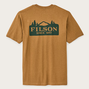 Frontier logo t-shirt by Filson | Golden tan / scenic (Brown)