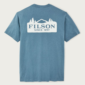 Scenic graphic t-shirt by Filson | Blue fin (Blue)