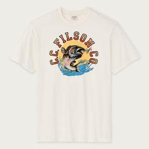 Dry fly graphic t-shirt by Filson | Basswood (White)