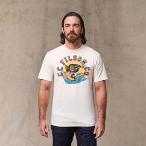 Dry fly graphic t-shirt by Filson | Basswood (White)