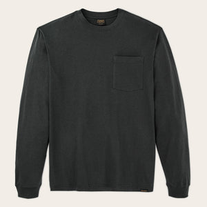 Long sleeve outfitter pocket t-shirt by Filson | Faded black (Black)