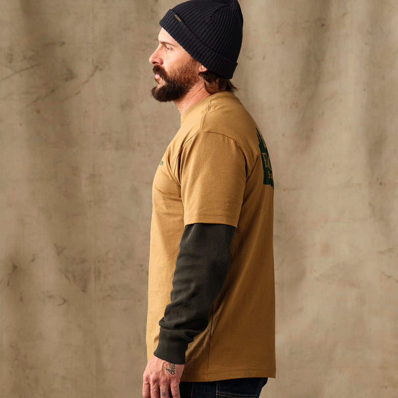 Scenic graphic t-shirt by Filson | Dull gold (Beige)
