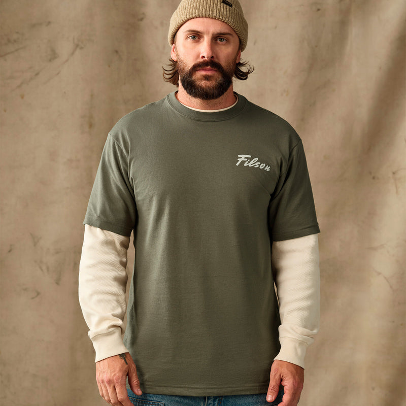 Buck graphic t-shirt by Filson | Shale (Green)
