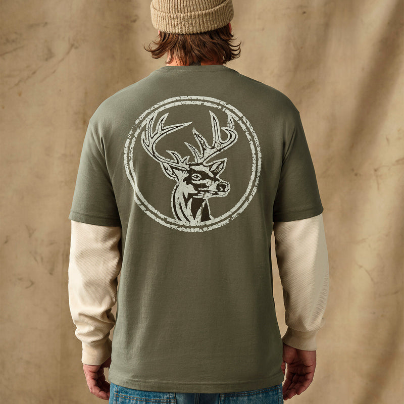 Buck graphic t-shirt by Filson | Shale (Green)