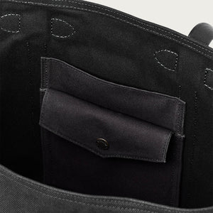 Rugged twill large open tote bag by Filson | Black (Black)