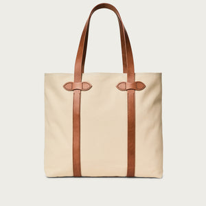 Rugged twill large open tote bag by Filson | Feather grey (White)