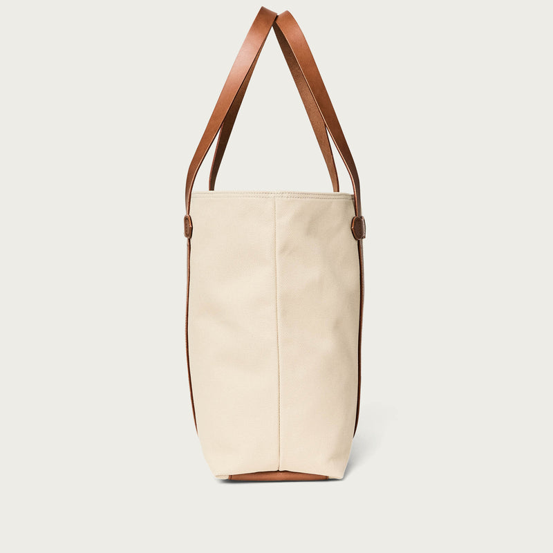 Rugged twill large open tote bag by Filson | Feather grey (White)