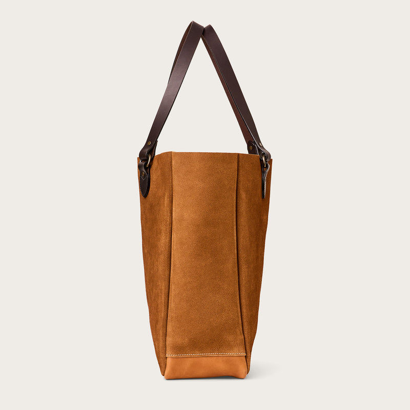 Sac tote bag ouvert en daim par Filson | Saddle brown (Brown)