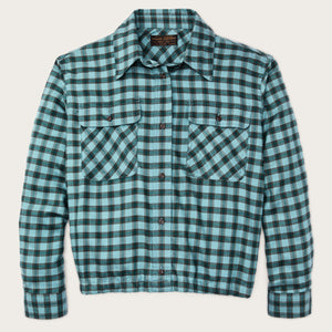 Chemise femme ourlet froncé par Filson | Blue / navy plaid (Blue)