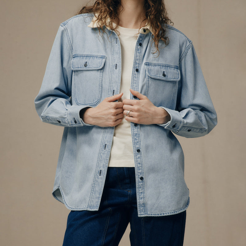 Women’s denim work shirt by Filson | Light indigo (Blue)