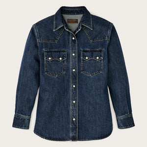 Women’s denim western shirt by Filson | Medium indigo (Blue)