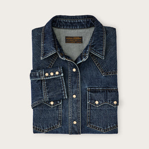 Women’s denim western shirt by Filson | Medium indigo (Blue)