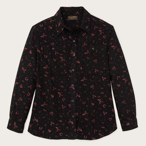 Chemise femme rangeland en flanelle par Filson | Black / red western (Black)