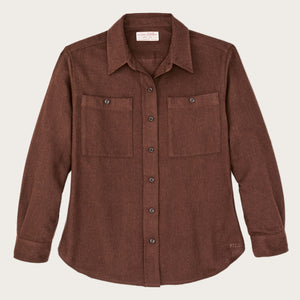 The women’s rangeland flannel shirt by Filson | Chestnut heather (Brown)