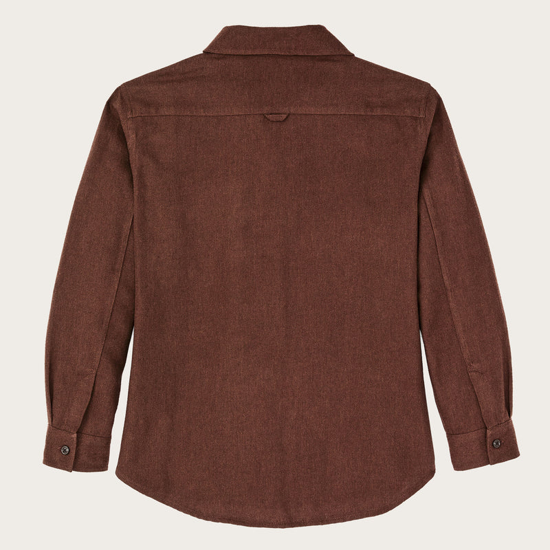 The women’s rangeland flannel shirt by Filson | Chestnut heather (Brown)