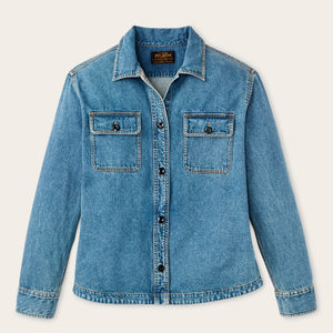 Women's embroidered denim shirt by Filson | Vintage indigo (Blue)