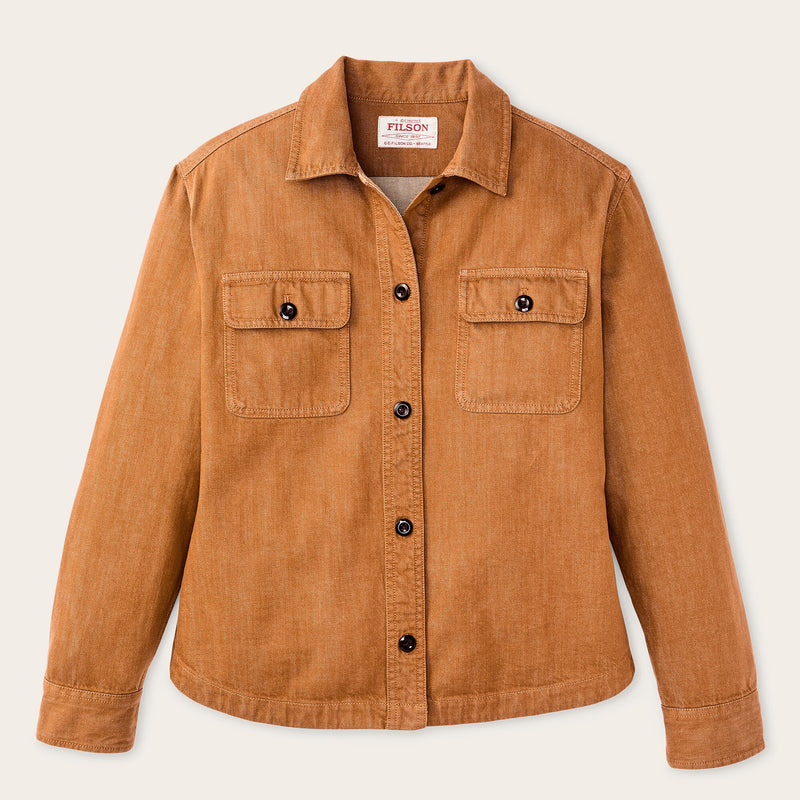 Women's denim shirt by Filson | Harvest tan (Brown)