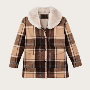 Women's lined wool packer coat by Filson | Cream brown (Beige)