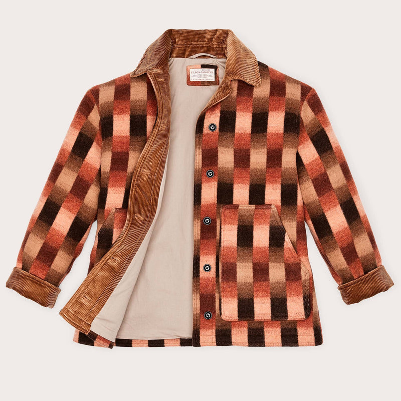 Women's blanket wool barn coat by Filson | Sunset ombre plaid (Multicolor)