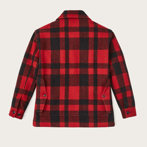 Women's mackinaw wool cruiser jacket by Filson | Red/black plaid (Red)