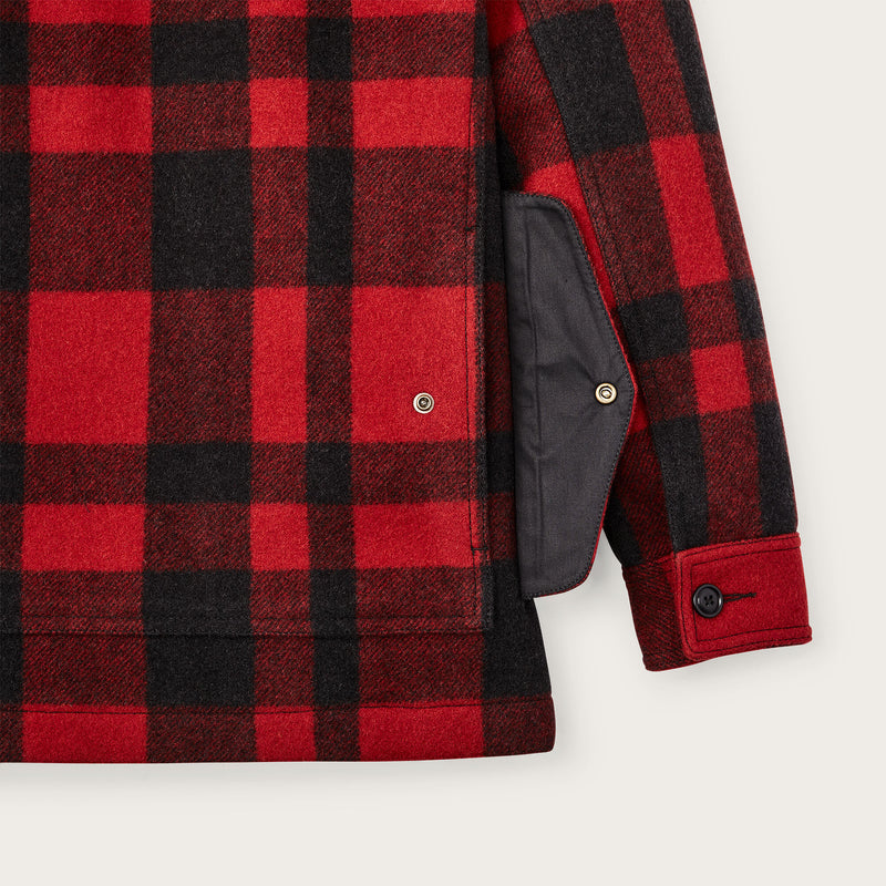 Women's mackinaw wool cruiser jacket by Filson | Red/black plaid (Red)