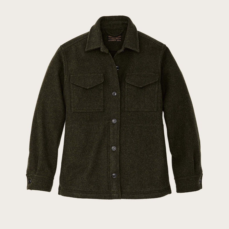 Women's seattle wool jac-shirt by Filson | Forest green (Green)