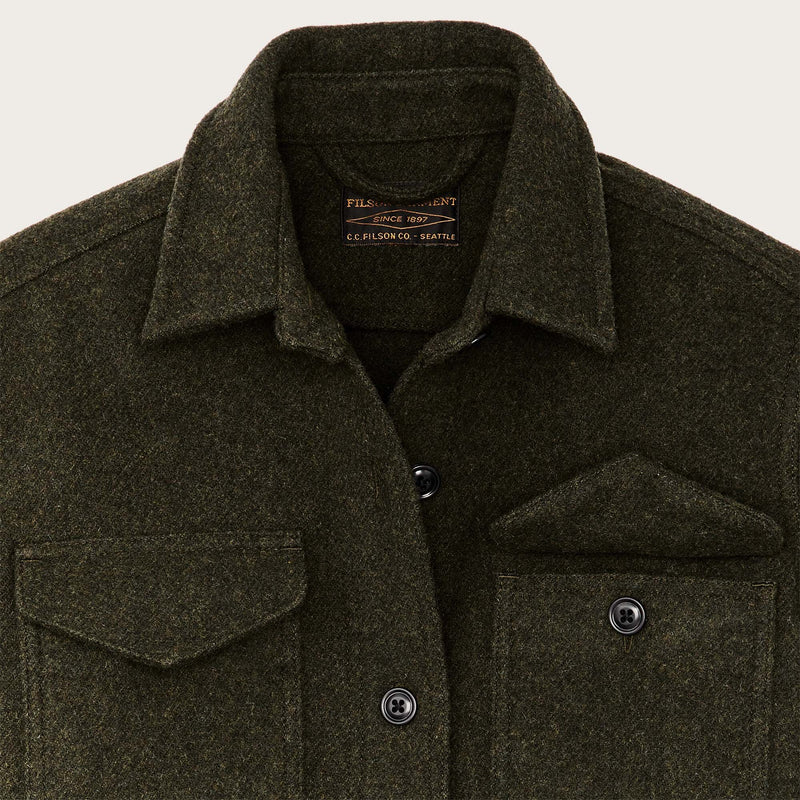 Women's seattle wool jac-shirt by Filson | Forest green (Green)