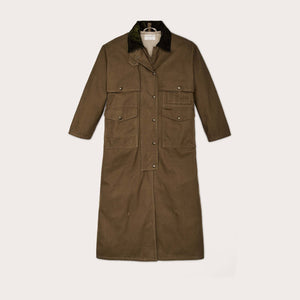 Women's dry tin duster coat by Filson | Marsh olive (Green)