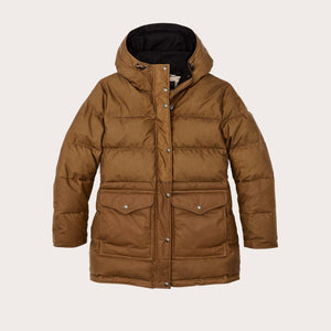 Women's waxed down parka by Filson | Dark tan/dark tan (Brown)