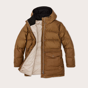 Women's waxed down parka by Filson | Dark tan/dark tan (Brown)