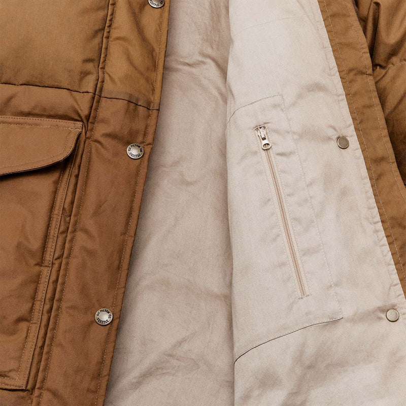 Women's waxed down parka by Filson | Dark tan/dark tan (Brown)