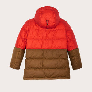 Women's waxed down parka by Filson | Campfire/dark tan (Orange)