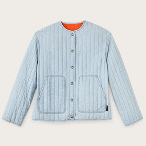 Veste matelassée en chambray pour femme by Filson | Light indigo chambray (Blue)