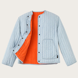Veste matelassée en chambray pour femme by Filson | Light indigo chambray (Blue)