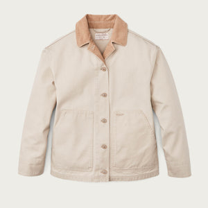 Women's canvas barn coat by Filson | Feather grey (White)