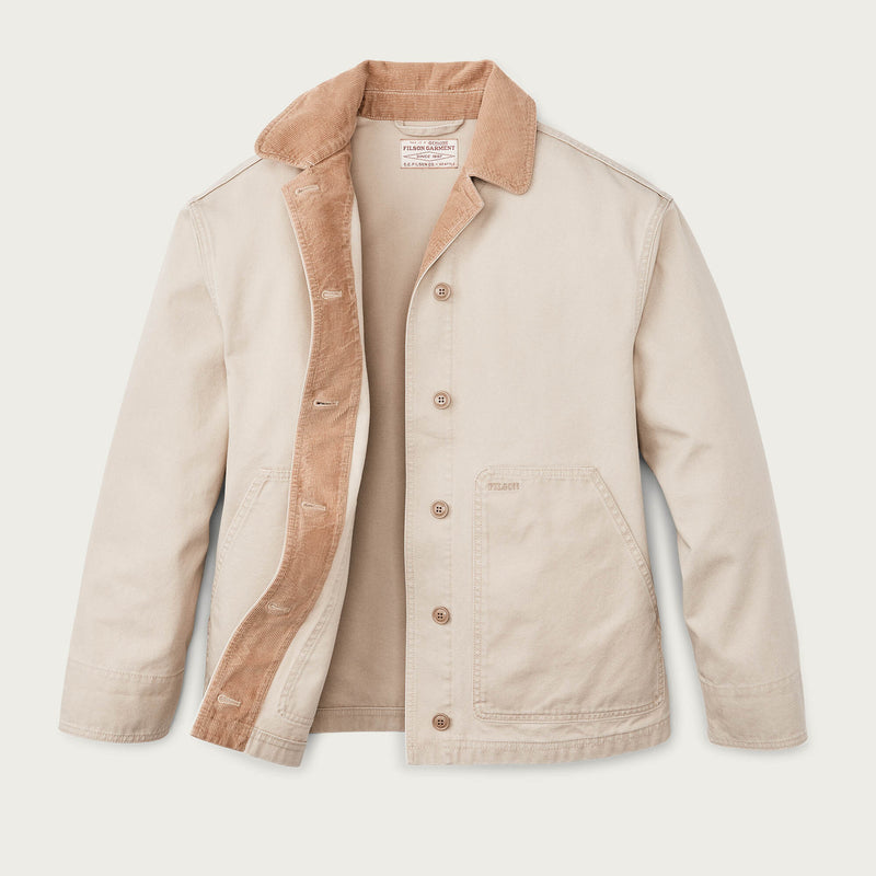 Women's canvas barn coat by Filson | Feather grey (White)