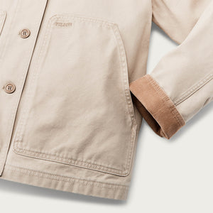 Women's canvas barn coat by Filson | Feather grey (White)