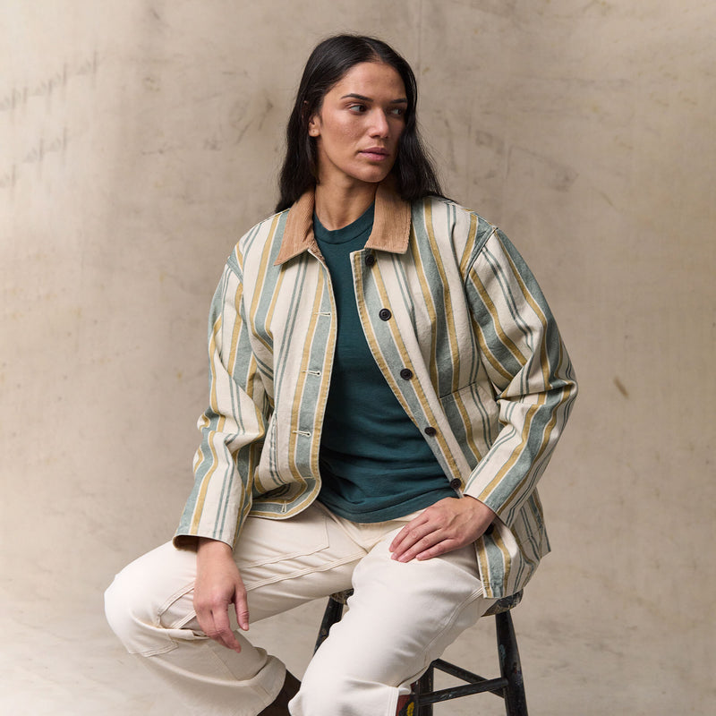 Women's canvas barn coat by Filson | Natural / yellow (Beige)