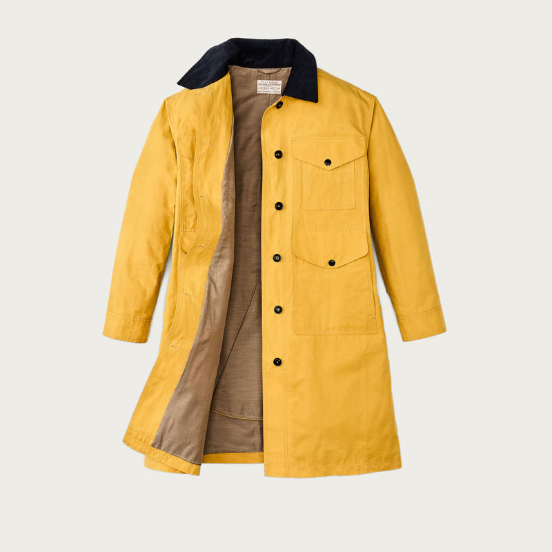 Women's dry waxed long cruiser by Filson | Yellow (Yellow)