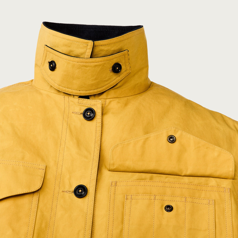 Women's dry waxed long cruiser by Filson | Yellow (Yellow)