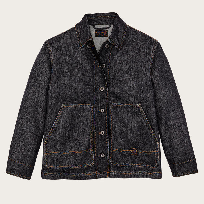 Barn jacket femme en denim par Filson | Rinse black (Gray)