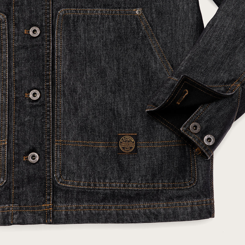 Barn jacket femme en denim par Filson | Rinse black (Gray)