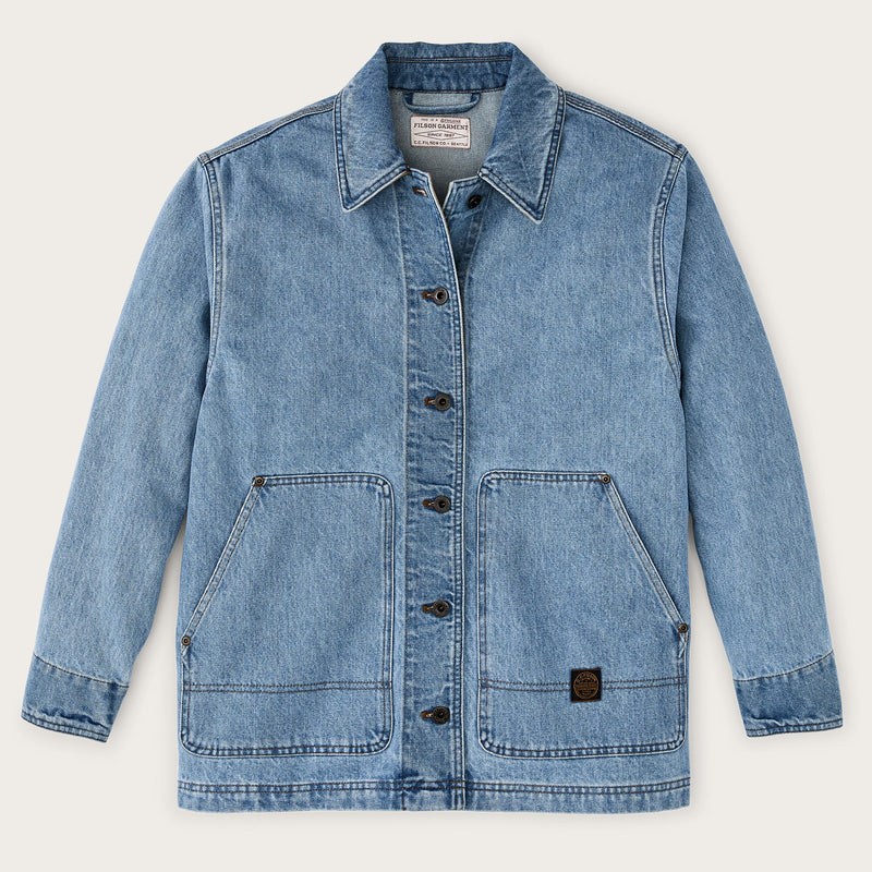 Barn jacket femme en denim par Filson | Stone wash (Blue)