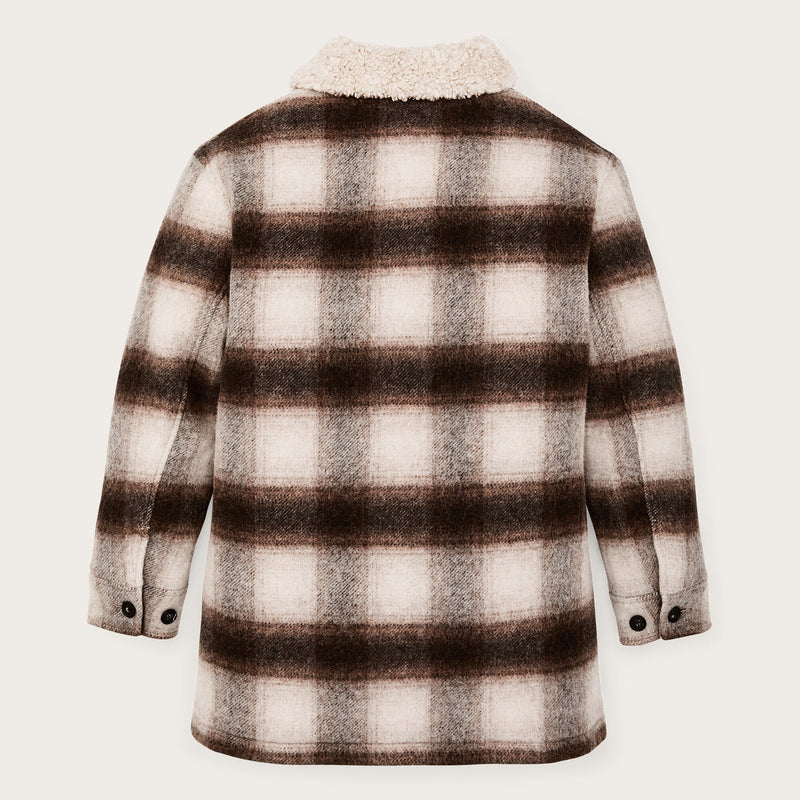 Women’s kodiak shawl collar coat by Filson | Cream / brown shadow (Beige)