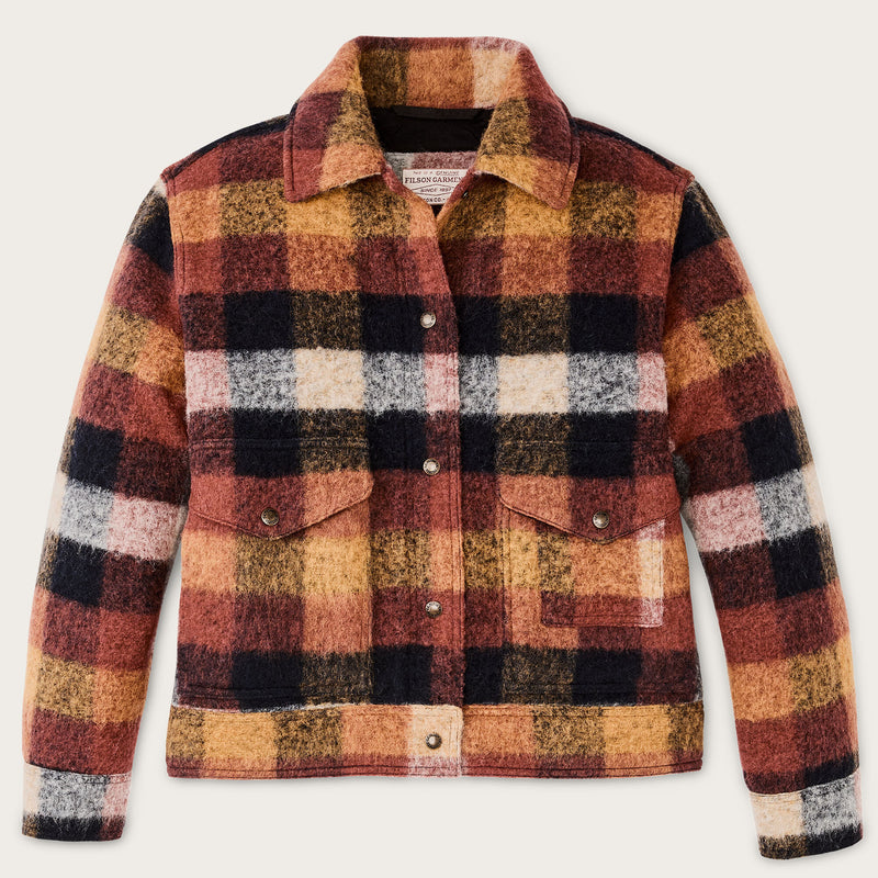 Women’s blanket wool jacket par Filson | Red / orange / black (Multicolor)