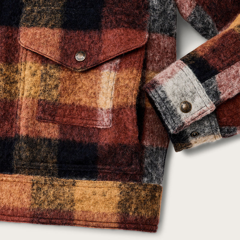 Women’s blanket wool jacket par Filson | Red / orange / black (Multicolor)