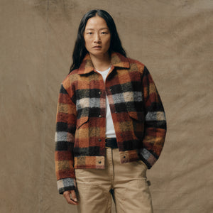 Women’s blanket wool jacket par Filson | Red / orange / black (Multicolor)